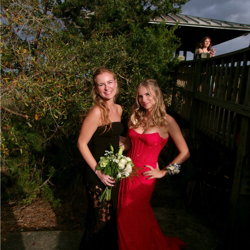 Elegant Red and Black Evening Gowns